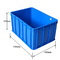 ब्लू फोल्डेबल स्टैकेबल प्लास्टिक क्रेट बॉक्स 50KG लोड क्षमता