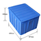 ब्लू फोल्डेबल स्टैकेबल प्लास्टिक क्रेट बॉक्स 50KG लोड क्षमता