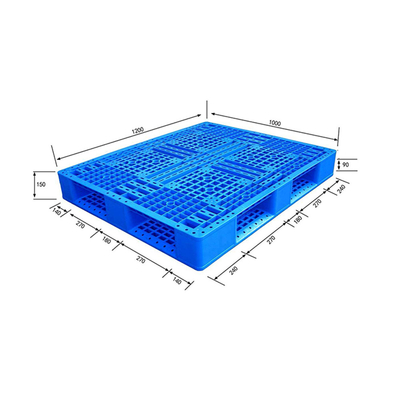 स्वच्छता फ्लैट टॉप प्लास्टिक पैलेट एंटी स्टेटिक एचडीपीई पैलेट 1200 × 1000 मिमी