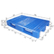 डार्क ब्लू एचडीपीई रिवर्सिबल प्लास्टिक पैलेट 1200 एक्स 800 ग्रिड सतह